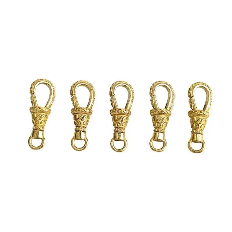 Brass Gourd Swivel Snap Hook 30mm | DIY Chain Spring Clip Jewelry Hardware Clip QXL