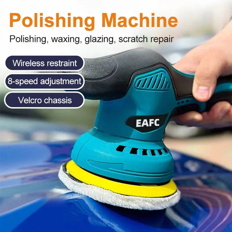 EAFC Cordless Car Polisher 8-Speed 12V Electric Wax Machine Cordless Car Polisher QXL