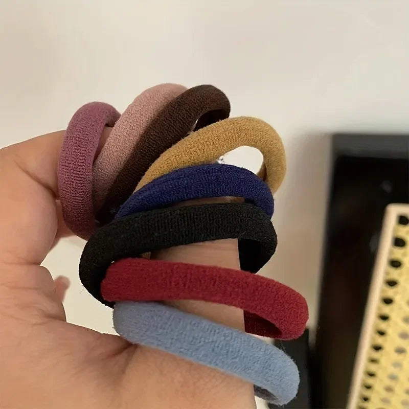 50-Pack Nylon Scrunchie Hair Ties | Candy Colors for Women Scrunchie Hair Ties QXL