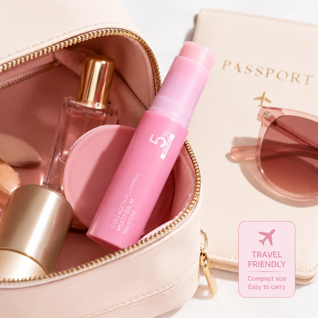 Pink Hydrating Balm Stick | Face & Neck Moisture Lock Moisturizing Balm Stick QXL