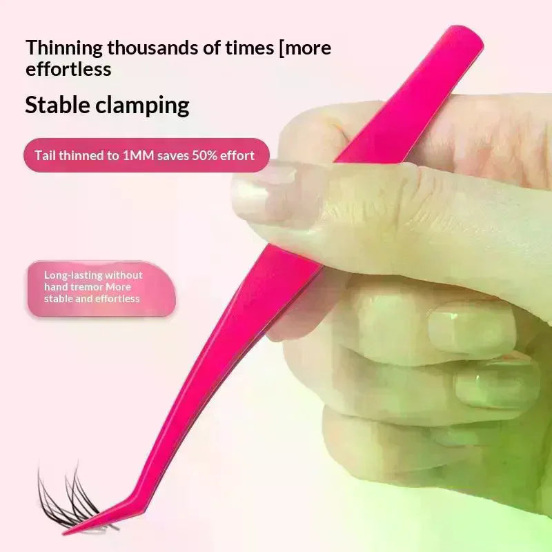 YOVIP Stainless Steel Lash Tweezers & Curler | Leather Case Eyelash Tweezers QXL