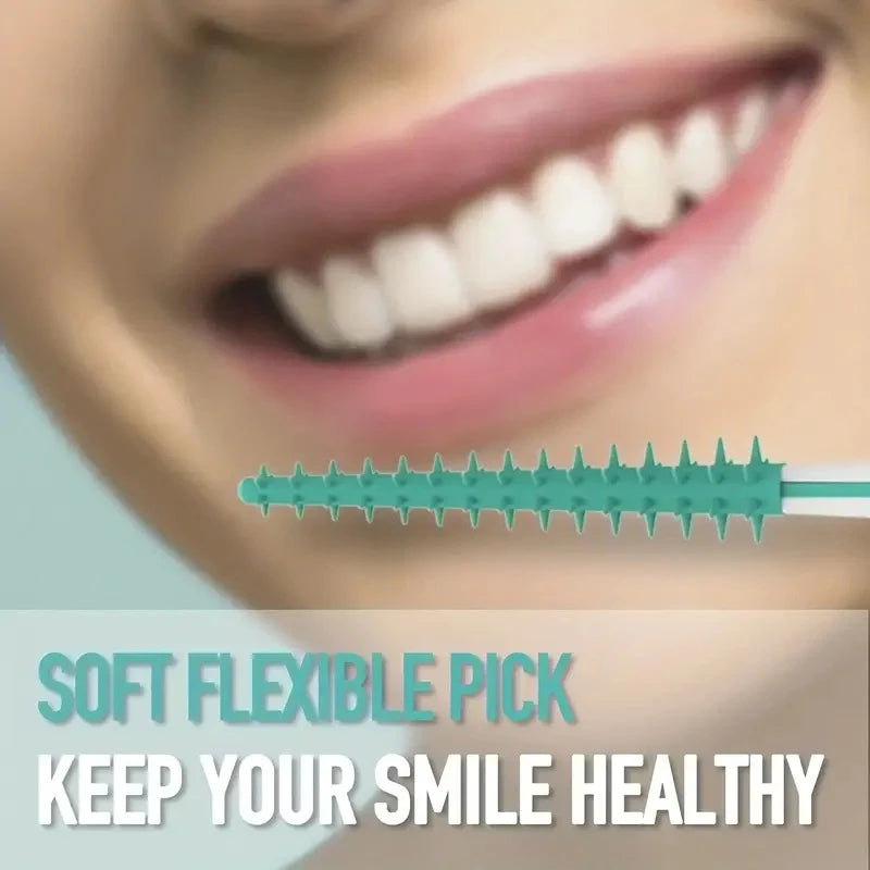 100-Pack Silicone Interdental Brushes | Between-Teeth Cleaner Interdental Brush QXL