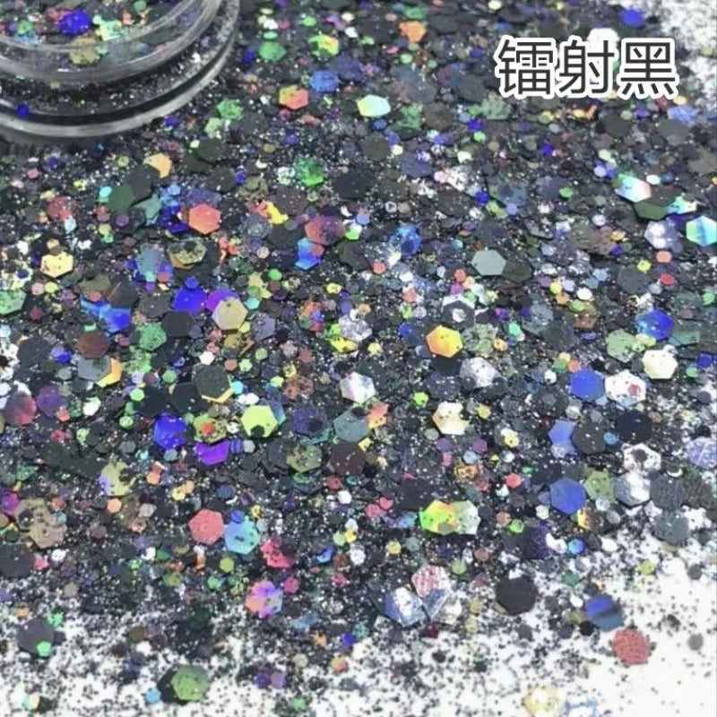 Mixed Nail Glitter Powder Set | Sequin & Laser DIY Nail Art Nail Glitter Set QXL