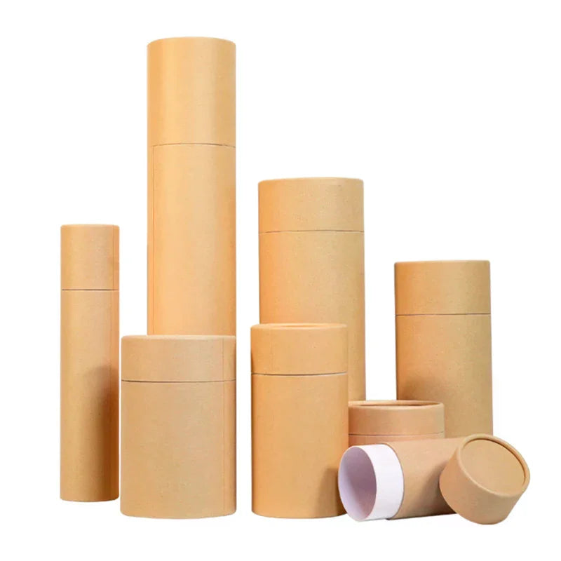Kraft Paper Tube Box for Essential Oil Roller & Perfume Kraft Paper Tube Box QXL