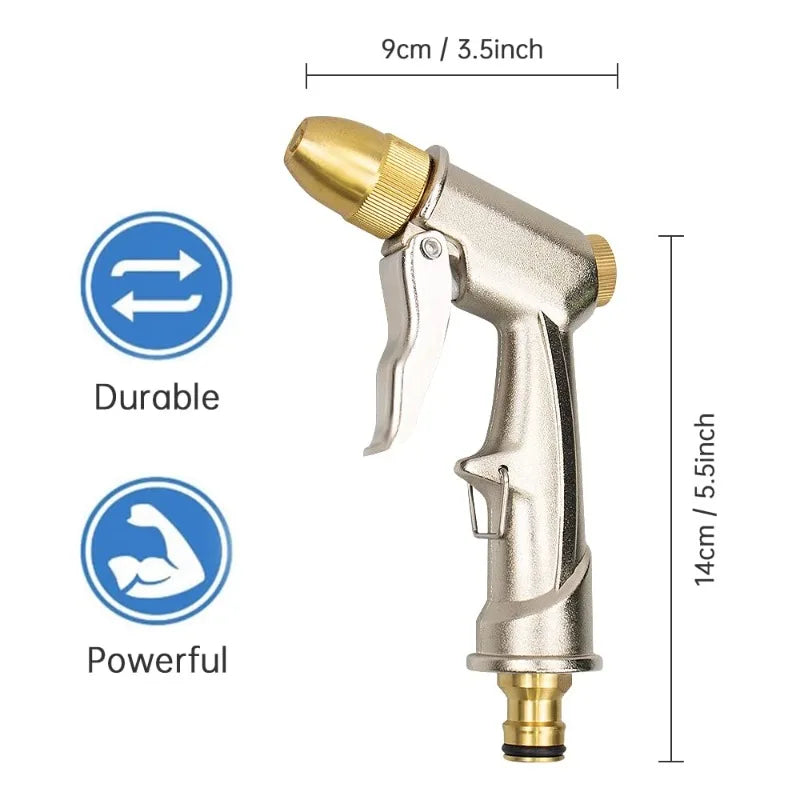 High-Pressure Garden Hose Spray Gun | 4-Mode Zinc Nozzle Garden Hose Spray Gun QXL