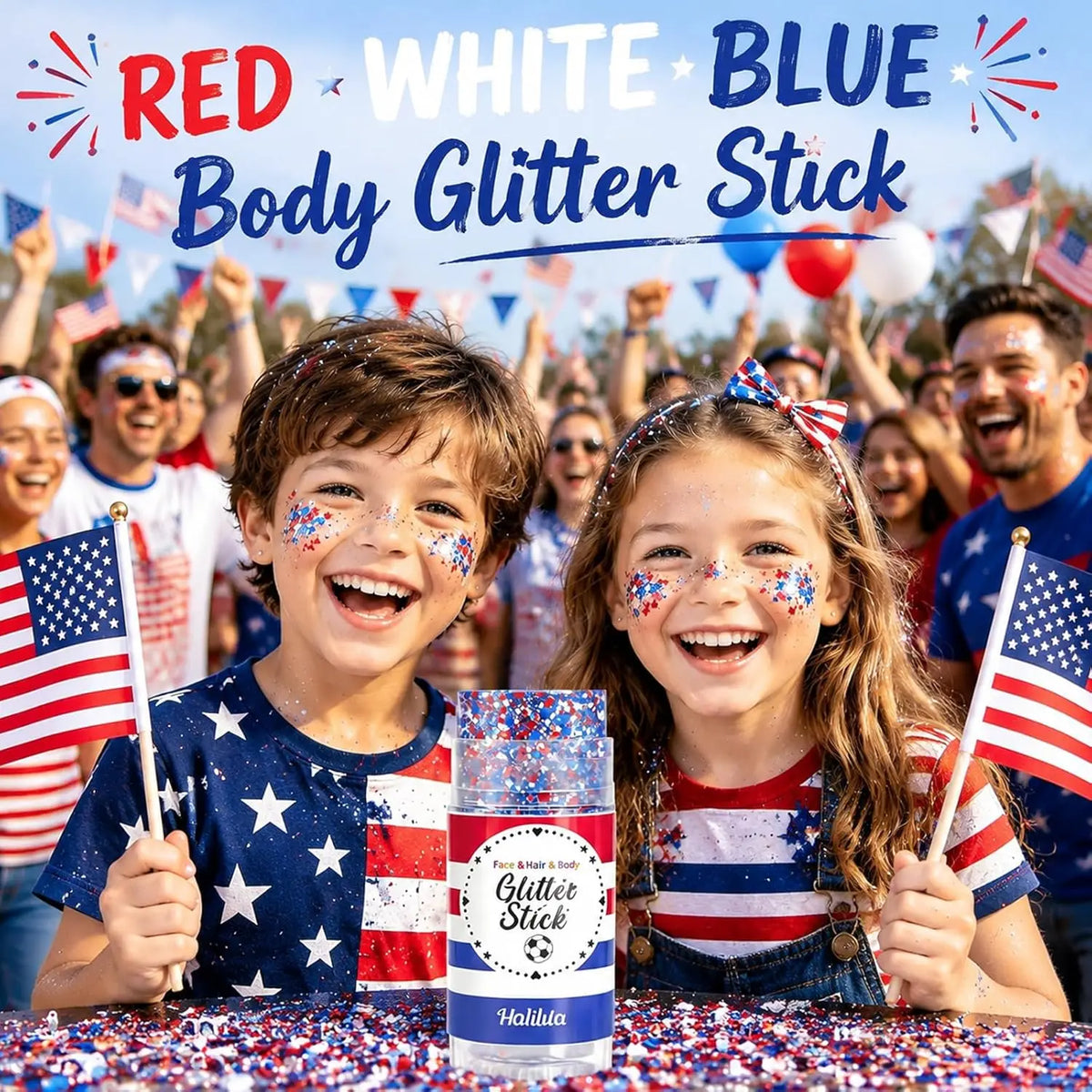 Waterproof Glitter Stick – Face, Hair, Body & Nail | Festival Body Glitter Stick QXL