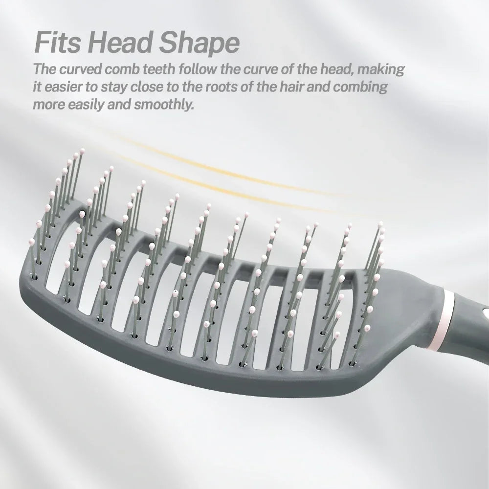Detangling Hair Brush Bristle & Nylon | Scalp Massage Comb Detangling Hair Brush QXL