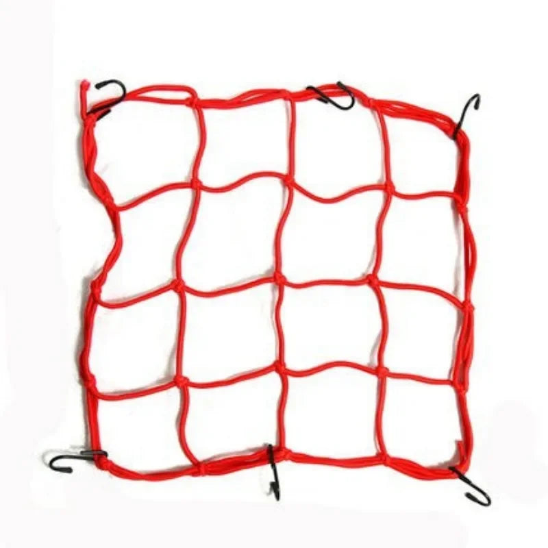 Universal Motorcycle Cargo Net – Reflective Luggage & Helmet Net Motorcycle Cargo Net QXL Red1pc