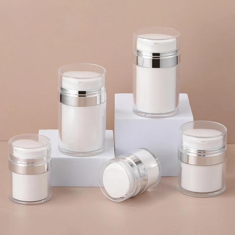 Airless Pump Jar Refillable Cream & Lotion Bottle 15–100ml Airless Pump Jar QXL