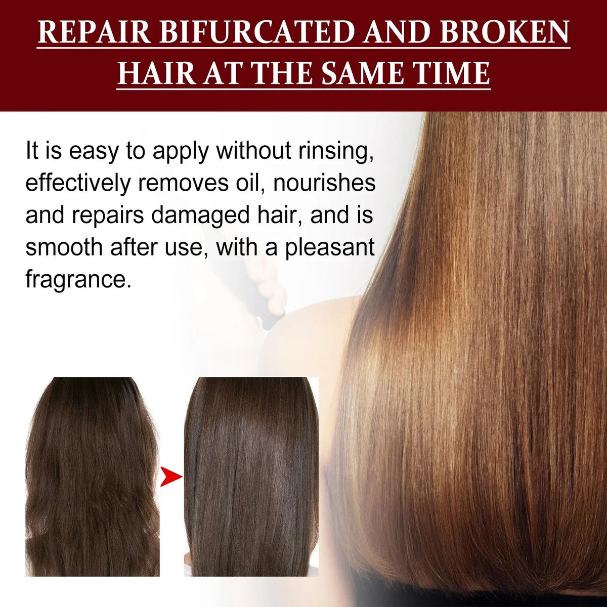 Eelhoe Leave-In Hair Conditioner Essence | Frizz & Dry Hair Leave-In Hair Treatment QXL