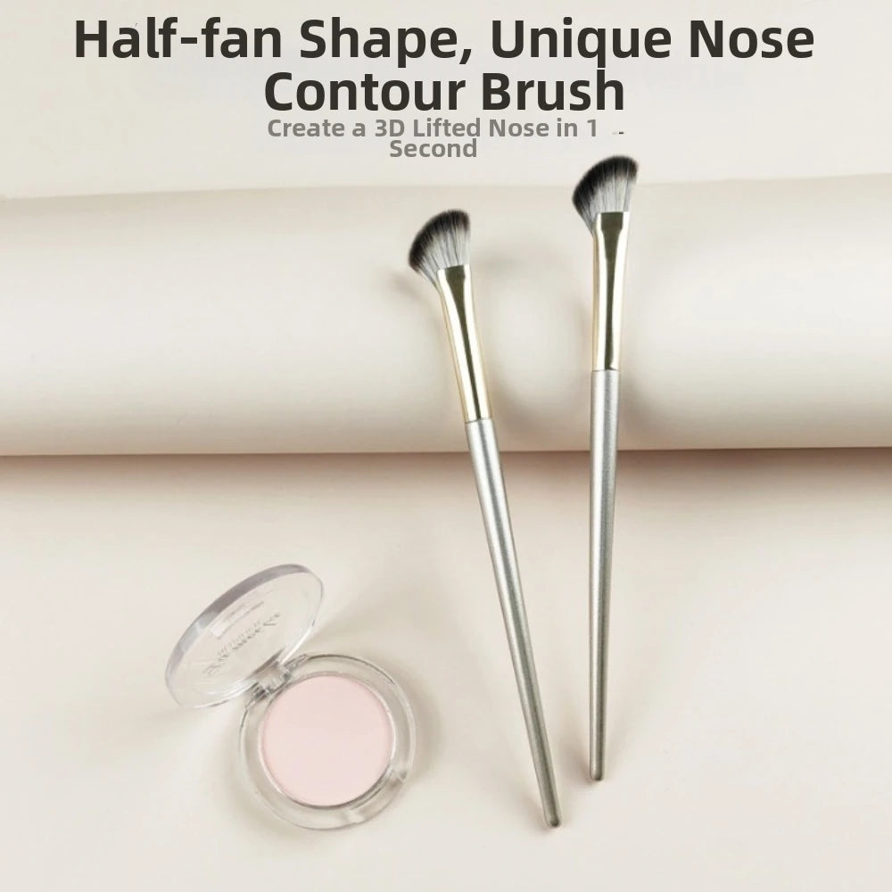 Angled Contour & Under-Eye Brighten Makeup Brush Set Makeup Brush Set QXL