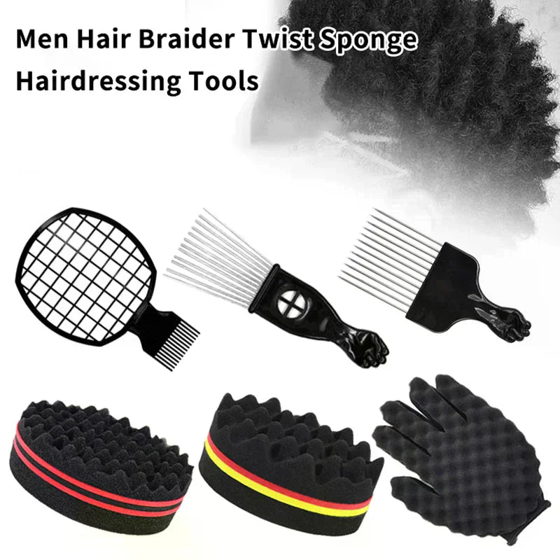 Hair Twist Sponge Brush Set | Curls, Braids & Dreadlocks Hair Twist Brush Set QXL