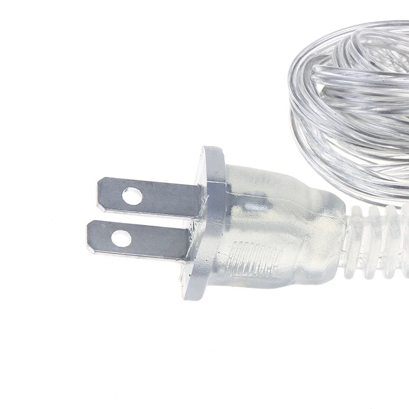 3M 5M Clear Extension Cord EU US Plug for LED String Lights Light Extension Cord QXL