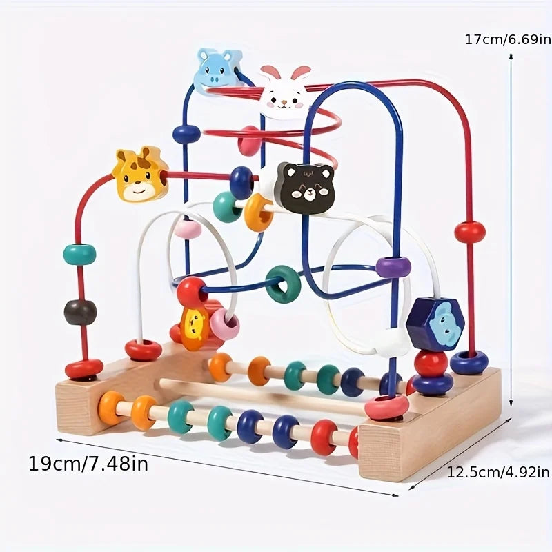 Interactive Bead Puzzle Toy for Infants & Toddlers 12M+ Toddler Bead Puzzle QXL