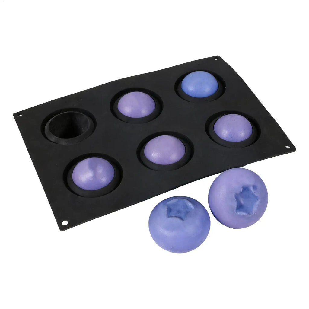 6-Cavity Blueberry Silicone Baking Mold | Muffin & Cake Pan Silicone Baking Mold QXL