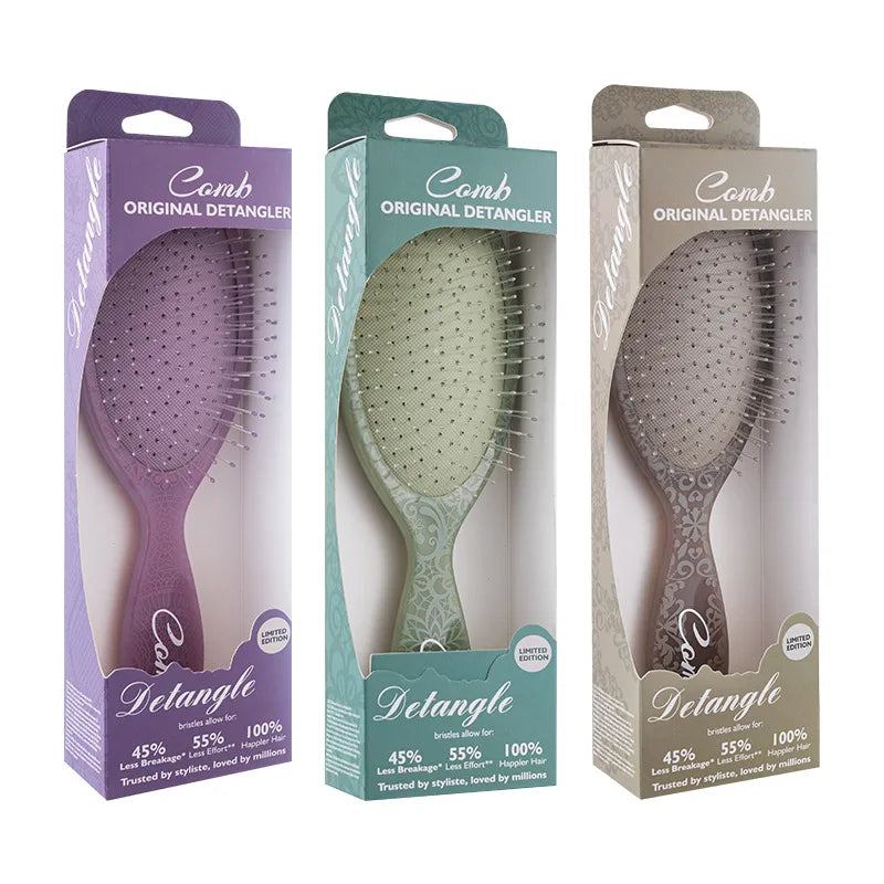 Floral Air Cushion Hair Brush – Detangling Scalp Massage Air Cushion Hair Brush QXL
