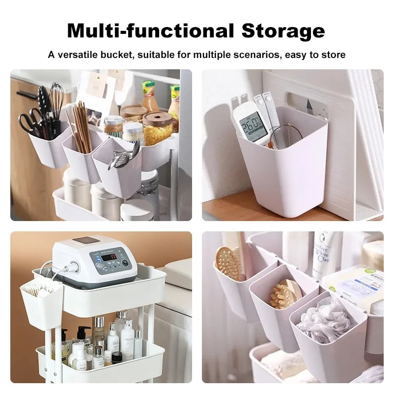 Rolling Plastic Salon Trolley Cart with Drawer & Storage Salon Storage Cart QXL