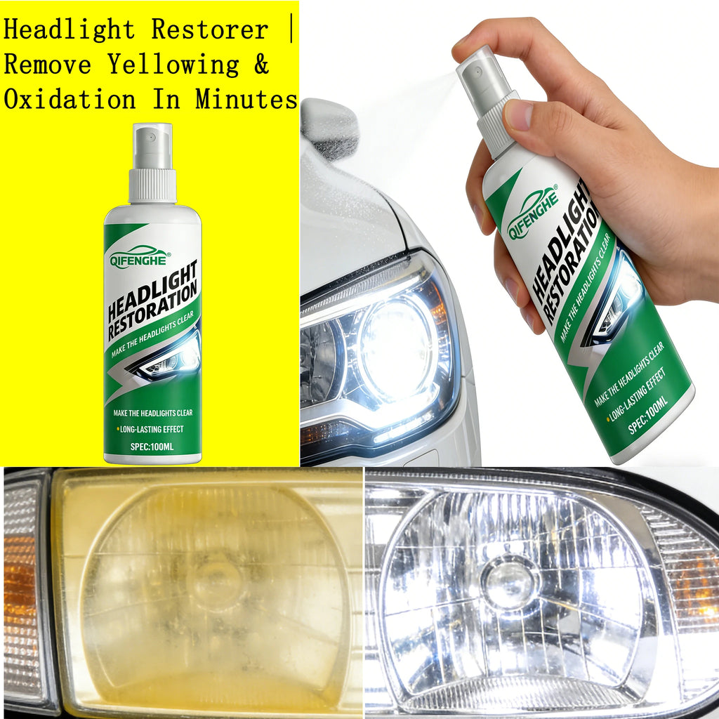 Auto Headlight Restoration Spray 100ml | Clear Coat Restorer Headlight Restoration Spray QXL