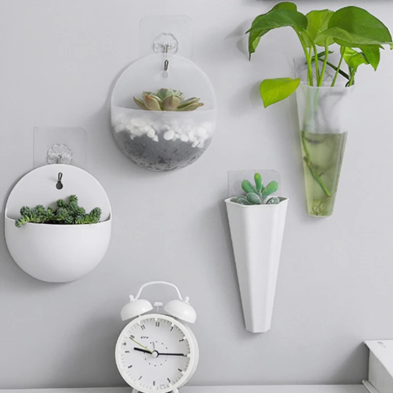 Wall Hanging Plant Pot | Floating Vase & Wall Organizer Wall Planter Vase QXL