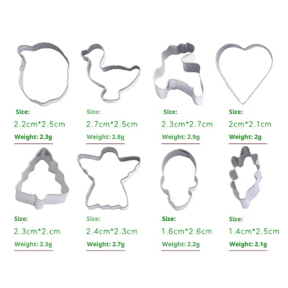 20-Pc Christmas Cookie Cutters | Stainless Steel Holiday Set Cookie Cutter Set QXL