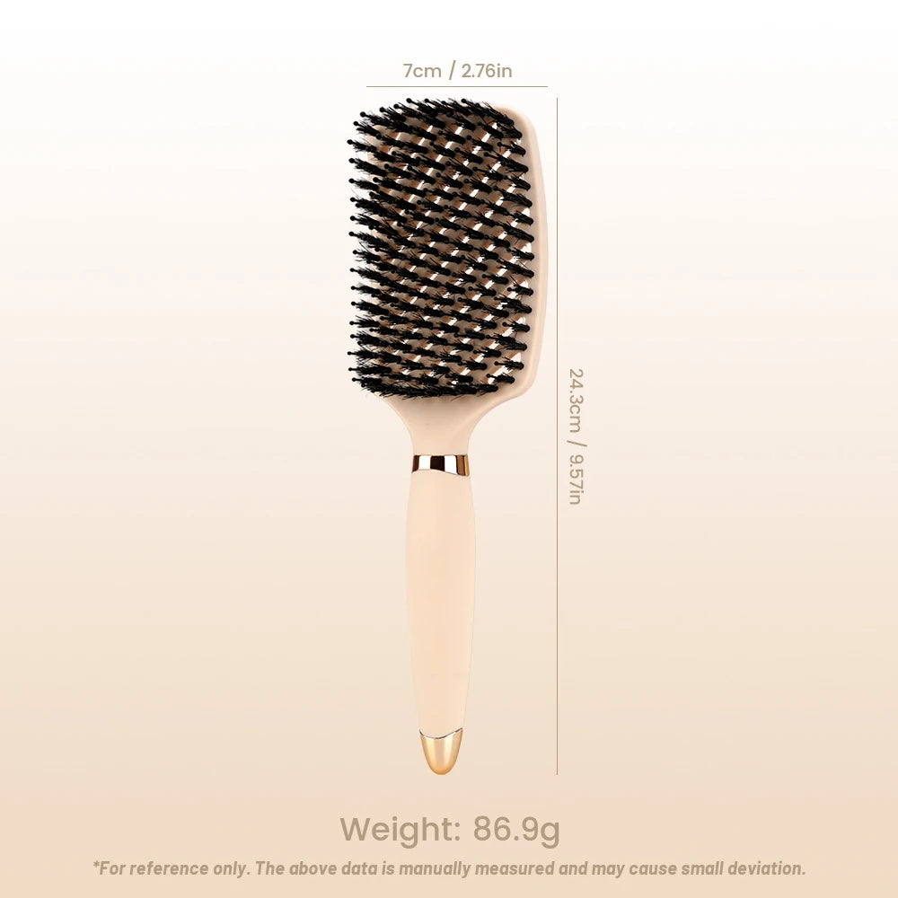 K.H.Lina Hog Bristle Air Cushion Comb | Anti-Static Wet & Dry Hair Comb QXL