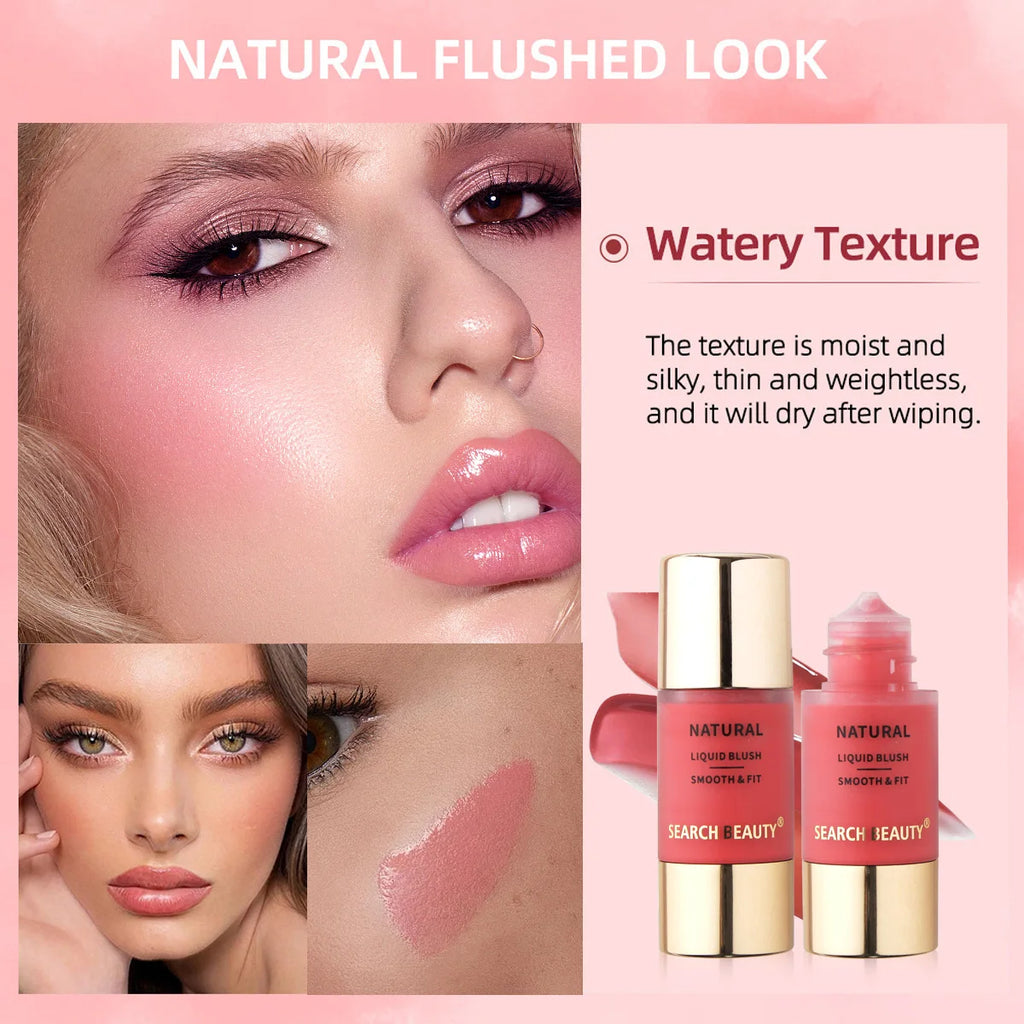 Dewy Natural Liquid Blush | Multi-Use Cheeks & Lips Tint Liquid Blush QXL