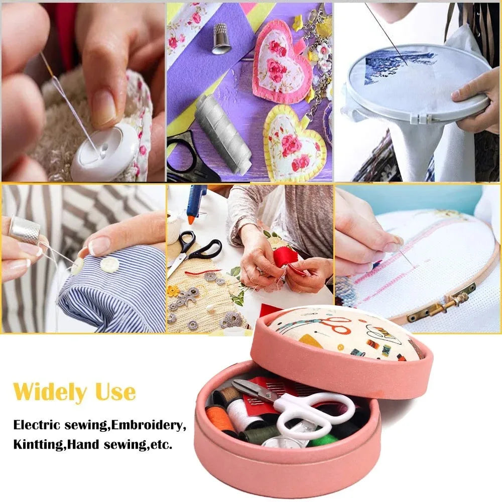 Mini Sewing Kit – Needles, Scissors, Threads & Storage Box Sewing Kit QXL