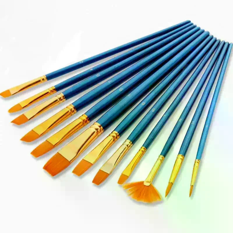 Professional Nylon Paint Brush Set – Art Kit for All Media Art Paint Brush Set QXL