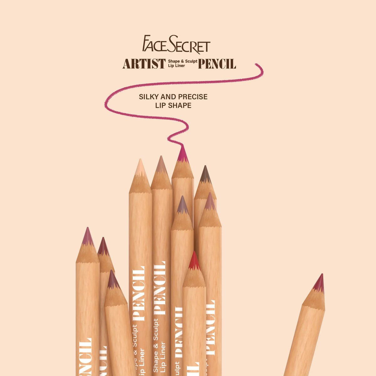 6-Piece Waterproof Lip Liner Set | Nude, Pink & Coffee Tones Lip Liner Set QXL