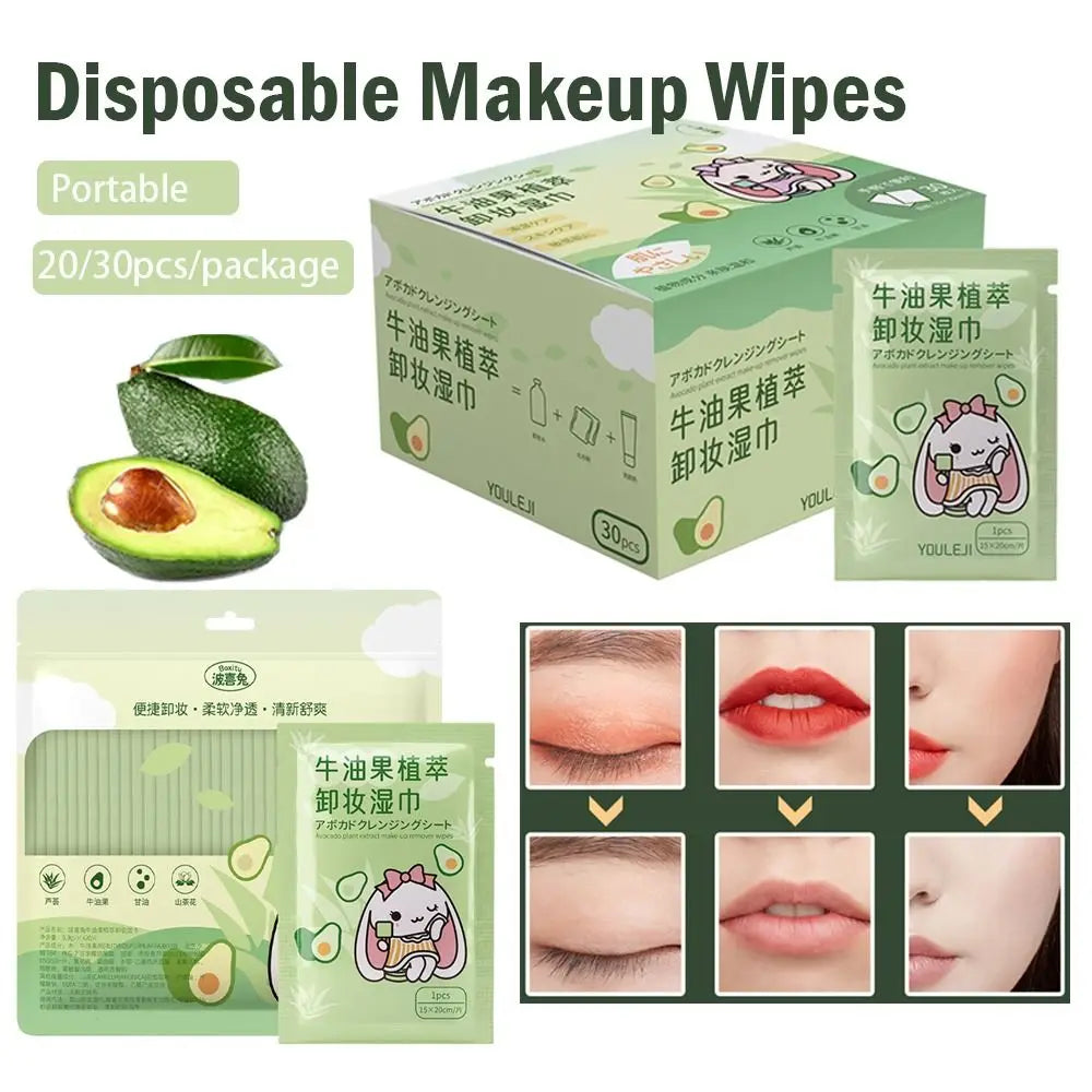 Avocado Makeup Removing Wipes – Soft Deep Cleansing 20/30 Pk Makeup Remover Wipes QXL