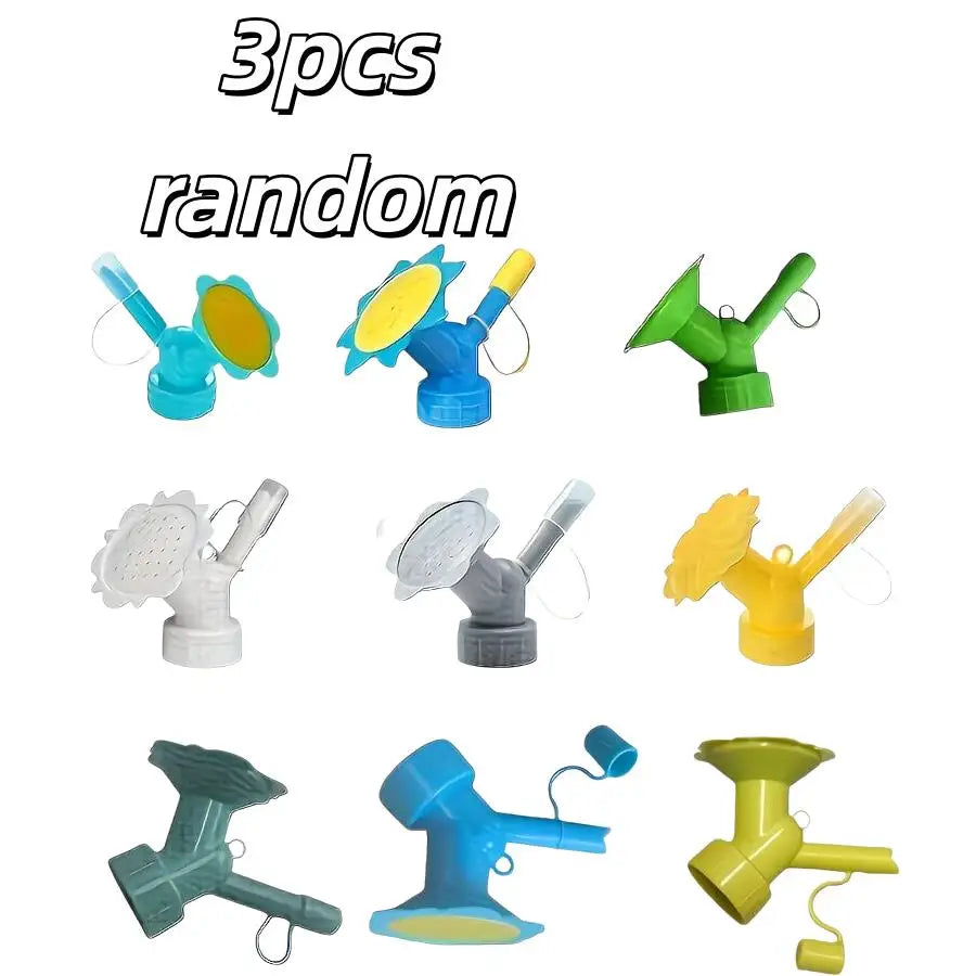 3-Pack Sunflower 2-in-1 Watering Nozzle for Bottles & Plants Garden Watering Nozzle QXL 3pcs random