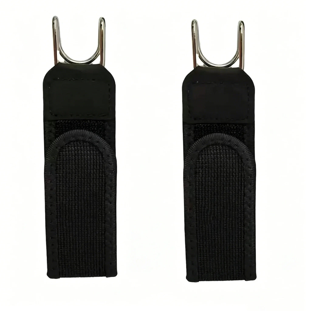 2-Pack Adjustable Elastic Velcro Casual Belt for Men & Women Casual Belt Set QXL black-1pair