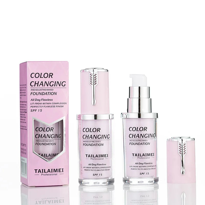 TLM Color Changing Foundation – Full Coverage Concealer Liquid Foundation QXL