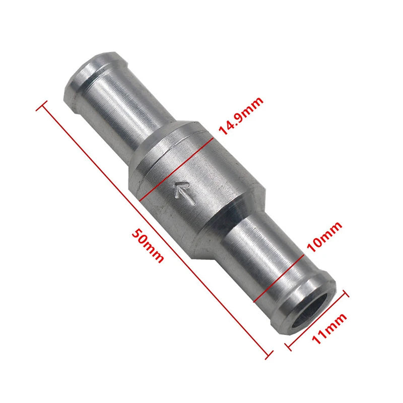 Aluminium One-Way Check Valve 6–12mm | Fuel & Water Pump Fuel Check Valve QXL 10MM