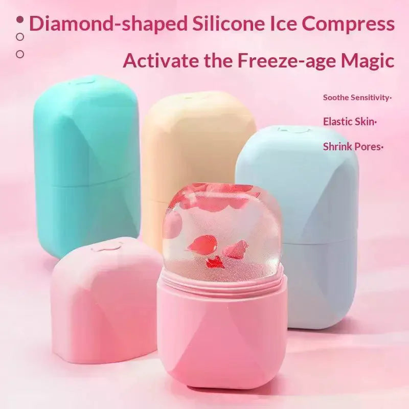 Silicone Ice Roller Face Massager | Cooling Skin Care Tool Facial Ice Roller QXL