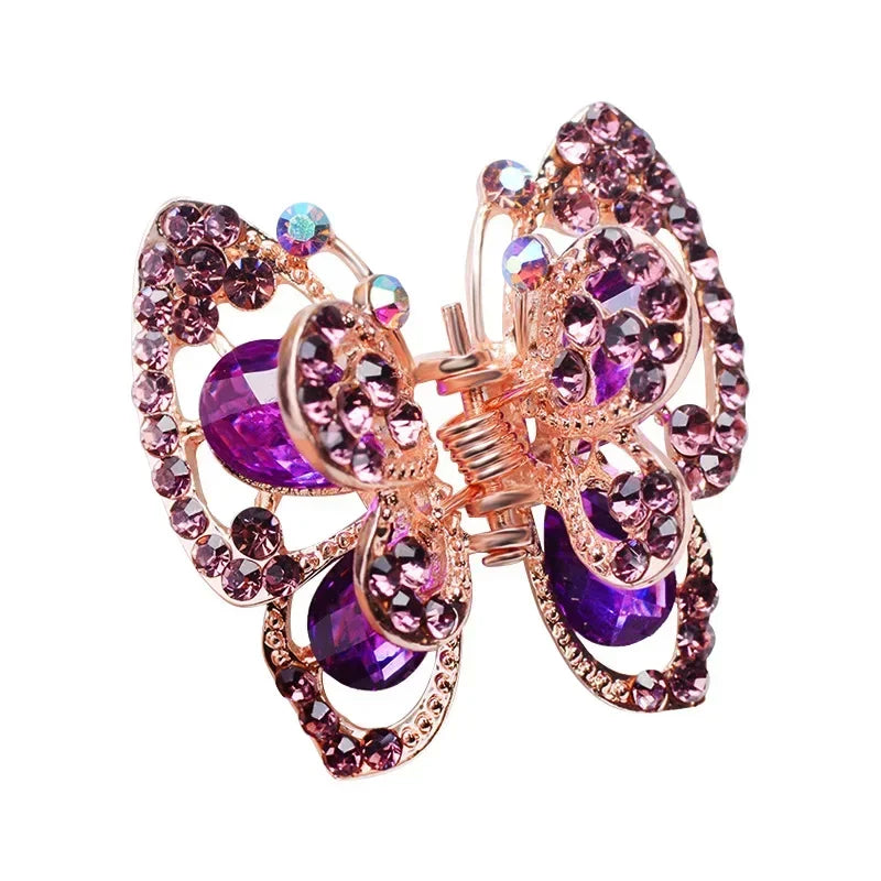 Rhinestone Crystal Hair Claw Clip – Bird Nest Bun Twist Hair Claw Clip QXL