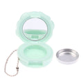 Rose Flower Mirror Keychain & Refillable Makeup Case | JCSYFAC Refillable Makeup Compact QXL Green Keychain