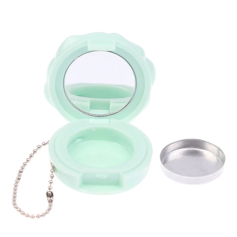 Rose Flower Mirror Keychain & Refillable Makeup Case | JCSYFAC Refillable Makeup Compact QXL Green Keychain