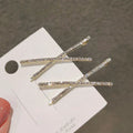 2-Pack Rhinestone Cross Hair Clips | Crystal Bridal Barrettes Crystal Hair Clips QXL Gold