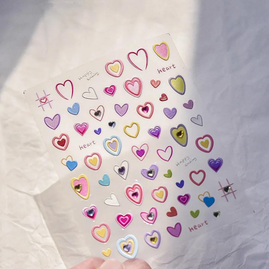 5D Crystal Diamond Nail Art Stickers | Gemstone Flower Decals Nail Art Stickers QXL