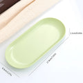 Oval Nail Art Tool Tray | Plastic Manicure Organizer Nail Tool Organizer QXL Green