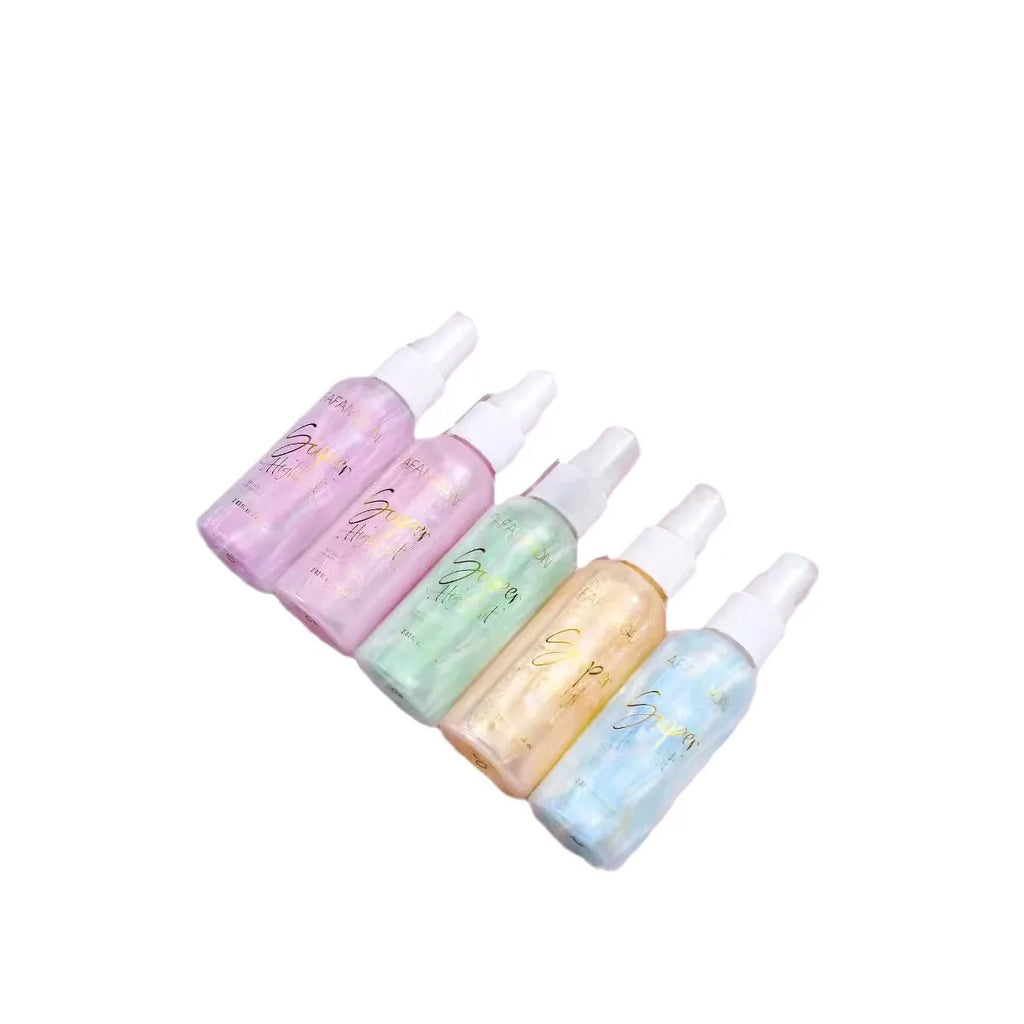 Glitter Body Highlight Spray – 5 Colors Face & Hair Illuminator Body Highlight Spray QXL