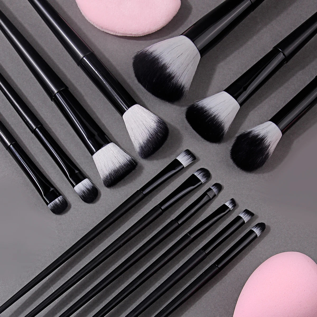 13-Pc KOSSHOW Makeup Brush Set with Puffs & Sponges Makeup Brush Set QXL