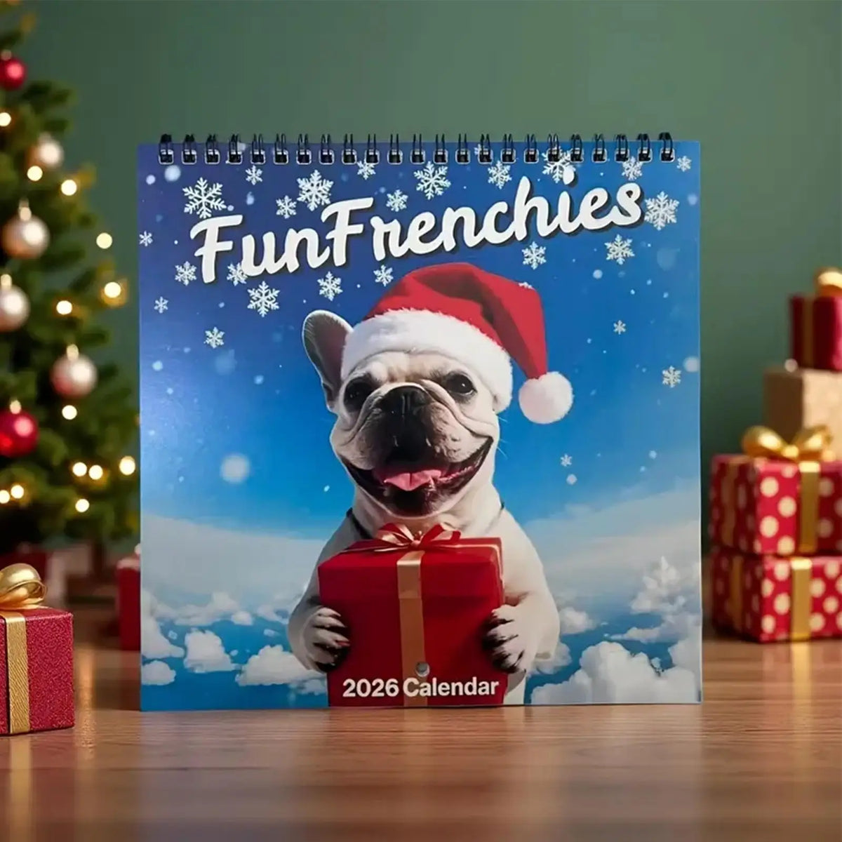 2026 French Bulldog Wall Calendar | 12-Month Weekly Planner Wall Calendar Planner QXL