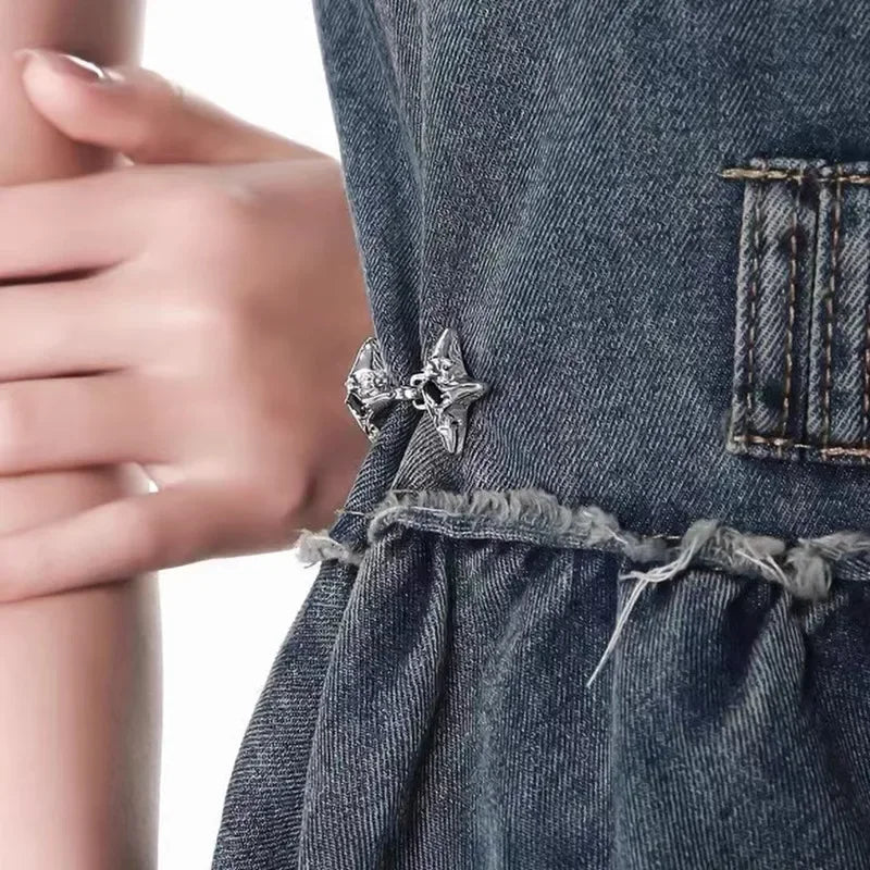 Adjustable Star Waist Buckle for Jeans | Metal Belt Tightener Waist Belt Buckle QXL