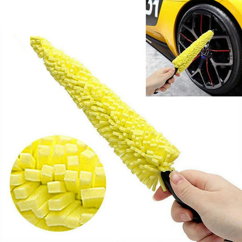 Heavy-Duty Car Rim Cleaning Tool | Wheel Hub Detailing Brush Wheel Cleaning Brush QXL