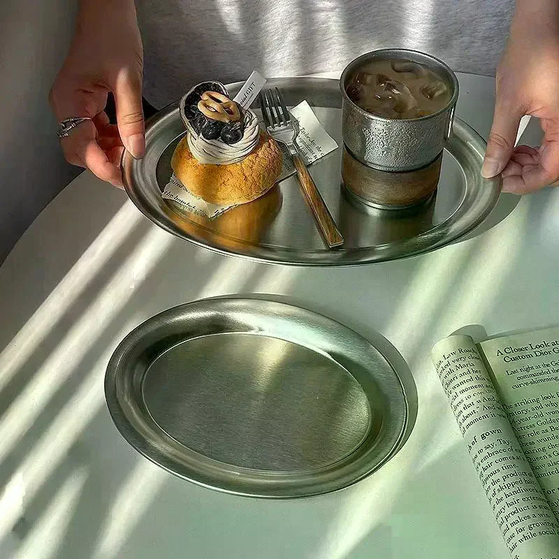 Stainless Steel Oval Serving Plate | Fish, Dessert & Party Dish Oval Serving Plate QXL