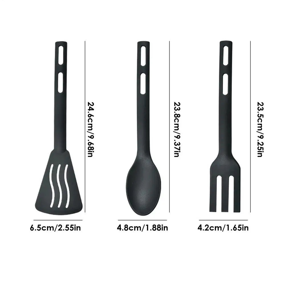 3-Piece Nylon Kitchen Utensil Set – Turner, Spoon & Fork Kitchen Utensil Set QXL 3pcs set
