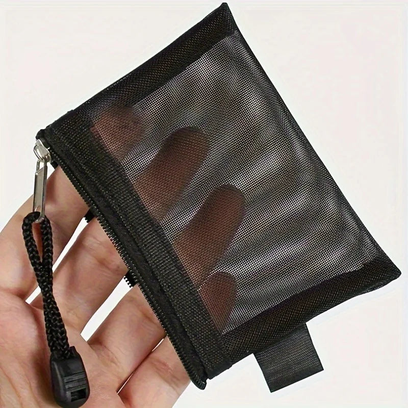 Mini Mesh Zipper Coin Purse | Portable Card & Wallet Bag Mini Coin Purse QXL