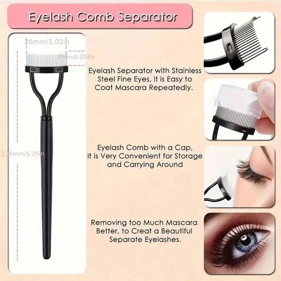 11-in-1 Eyelash Curler & Grooming Kit | Comb, Wand & Refills Eyelash Curler Kit QXL